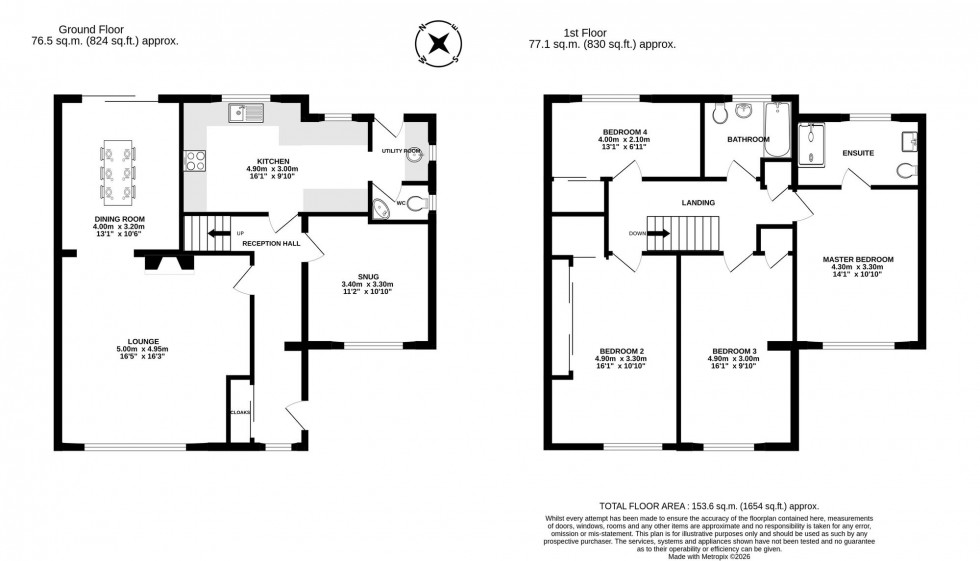 Floorplan for Platts Lane, Tarvin, CH3