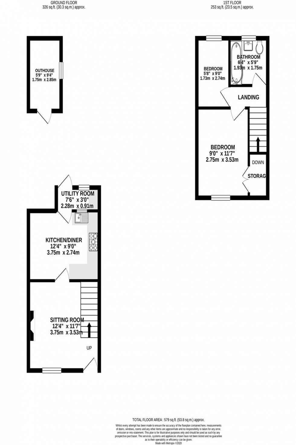 Floorplan for Western Lane, Buxworth, SK23