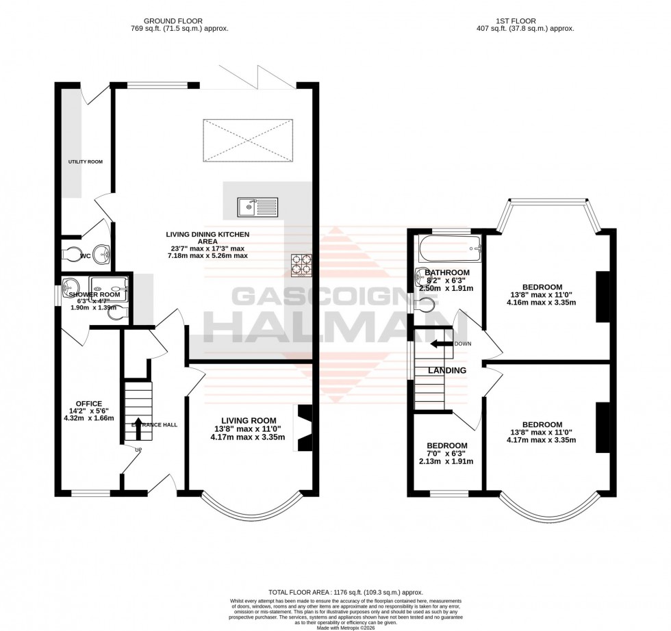 Floorplan for Derbyshire Road South, Sale, M33