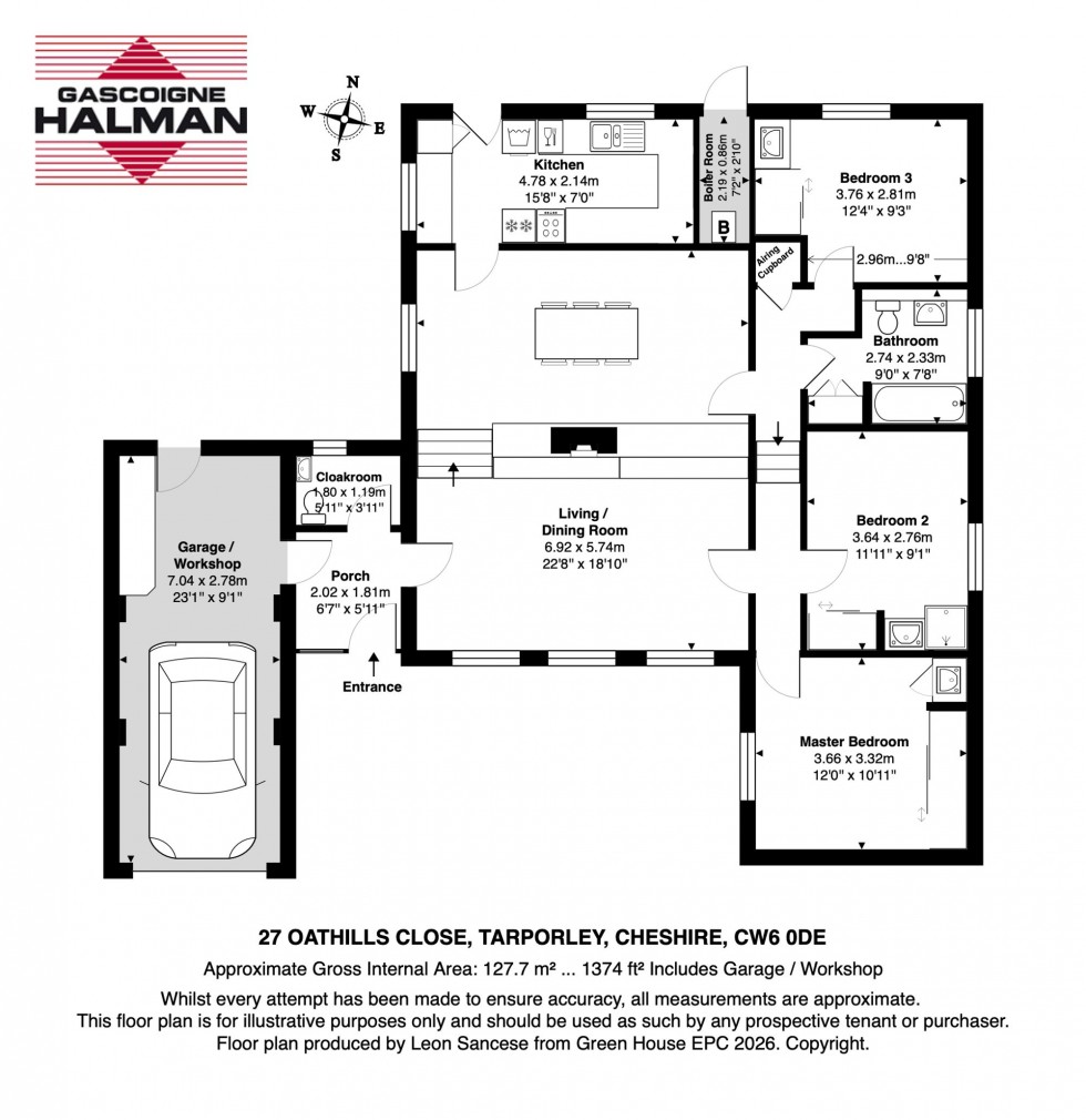 Floorplan for Oathills Close, Tarporley, CW6