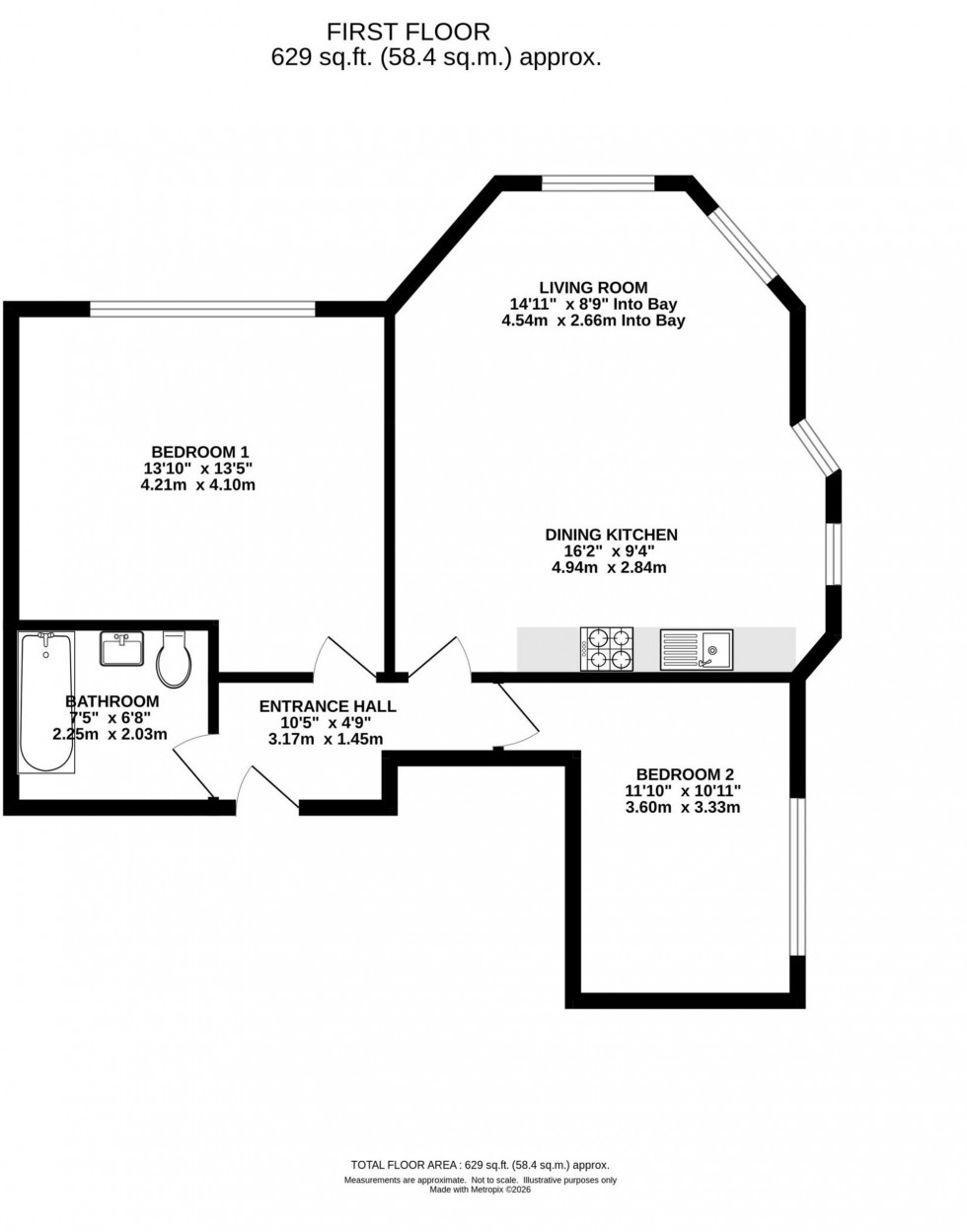 Floorplan for Lapwing Lane, Manchester, M20