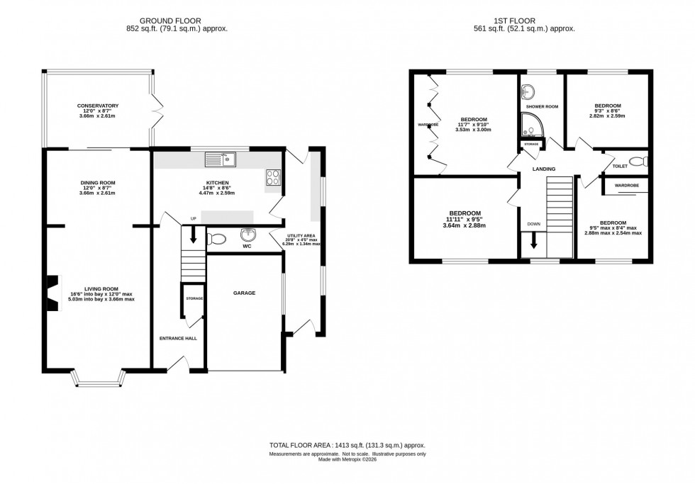 Floorplan for Sandiford Road, Holmes Chapel, CW4