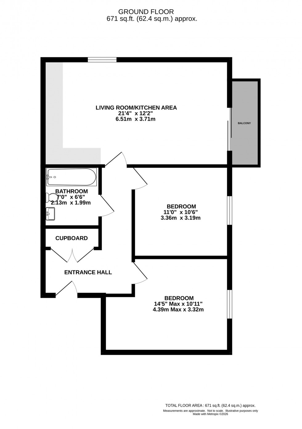 Floorplan for Denmark Street, Altrincham, WA14