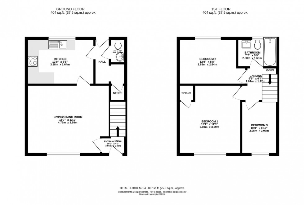 Floorplan for Kenworthy Lane, Northenden, M22