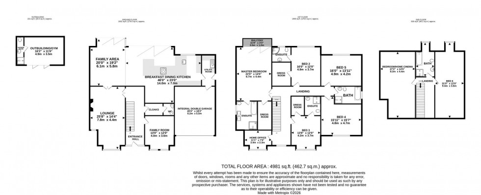 Floorplan for Rivermead Avenue, Hale Barns, WA15
