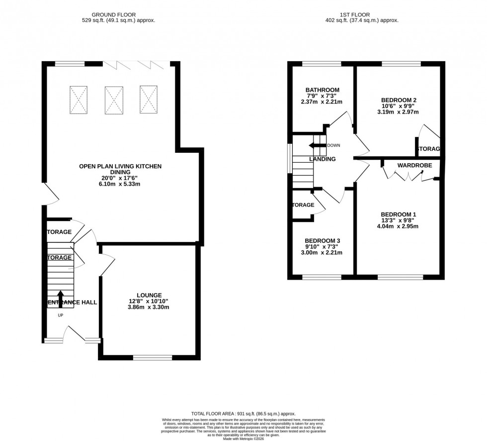 Floorplan for Cherry Tree Avenue, Poynton, SK12