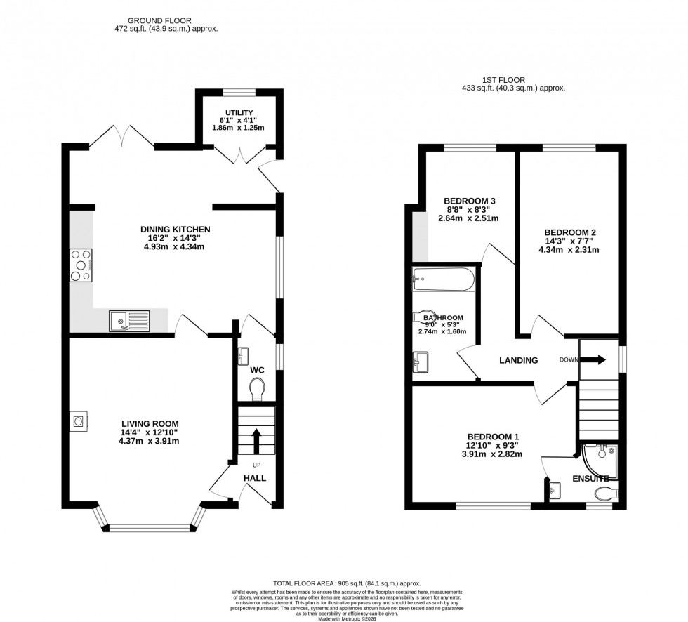Floorplan for Bourne Street, Wilmslow, SK9