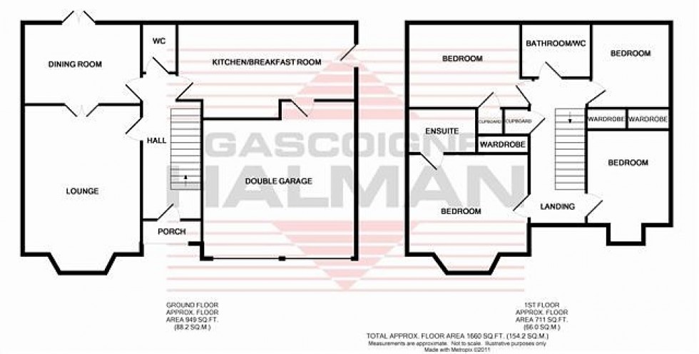 Floorplan for Fearndown Way, Macclesfield