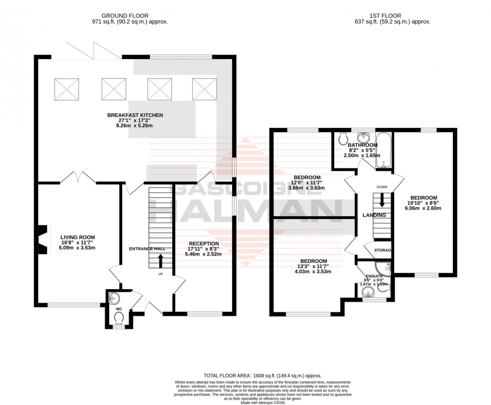 Floorplan for Sedburgh Close, Sale, M33
