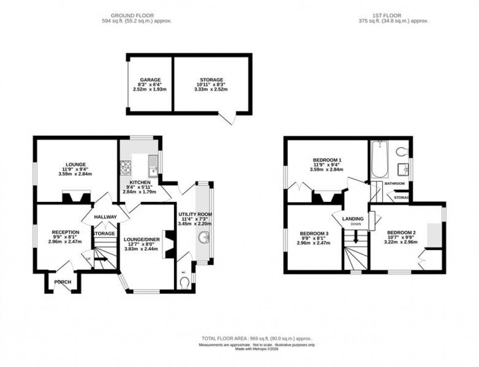 Floorplan for Earles Lane, Wincham
