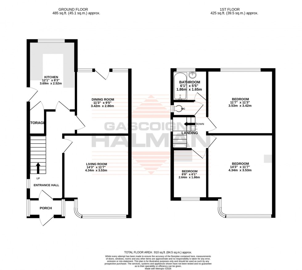 Floorplan for Blakemere Avenue, Sale, M33