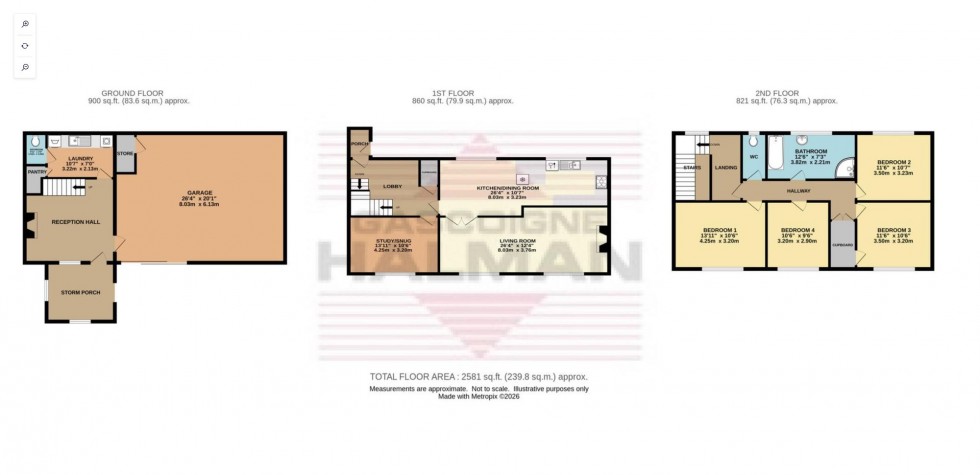 Floorplan for Chunal, Glossop, SK13