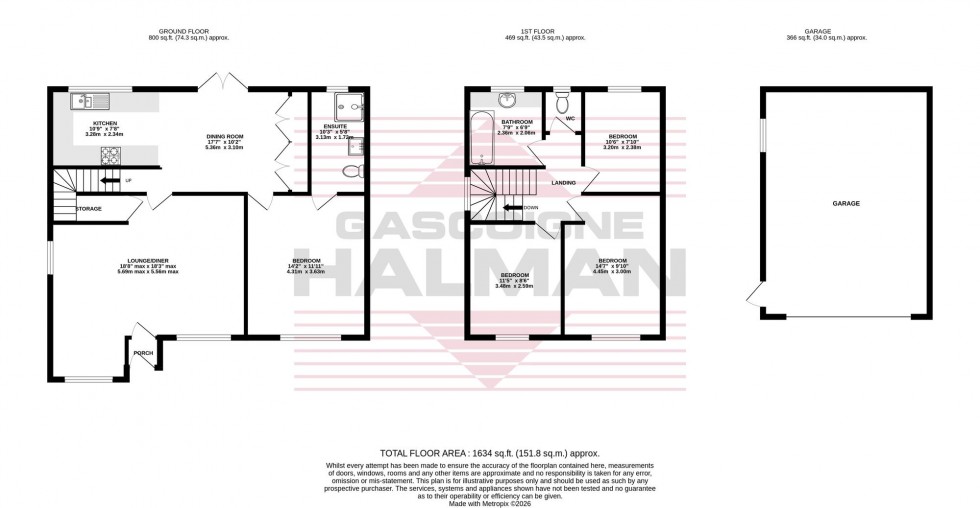 Floorplan for Roseacre Drive, Heald Green, SK8