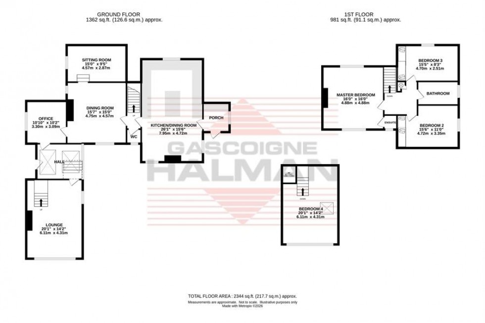 Floorplan for Sugar Lane, Adlington