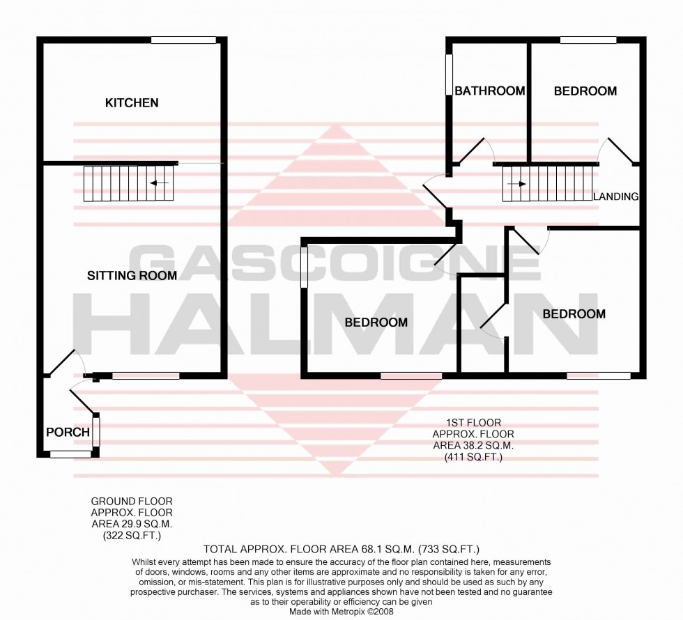 Floorplan for Elnor Lane, Whaley Bridge