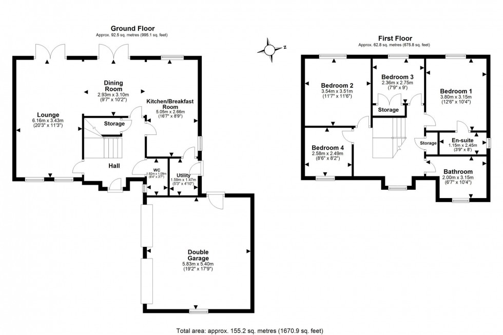 Floorplan for Redacre Close, Dutton, WA4