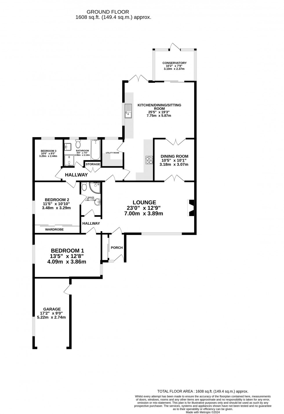 Floorplan for Thorngrove Drive, Wilmslow, SK9