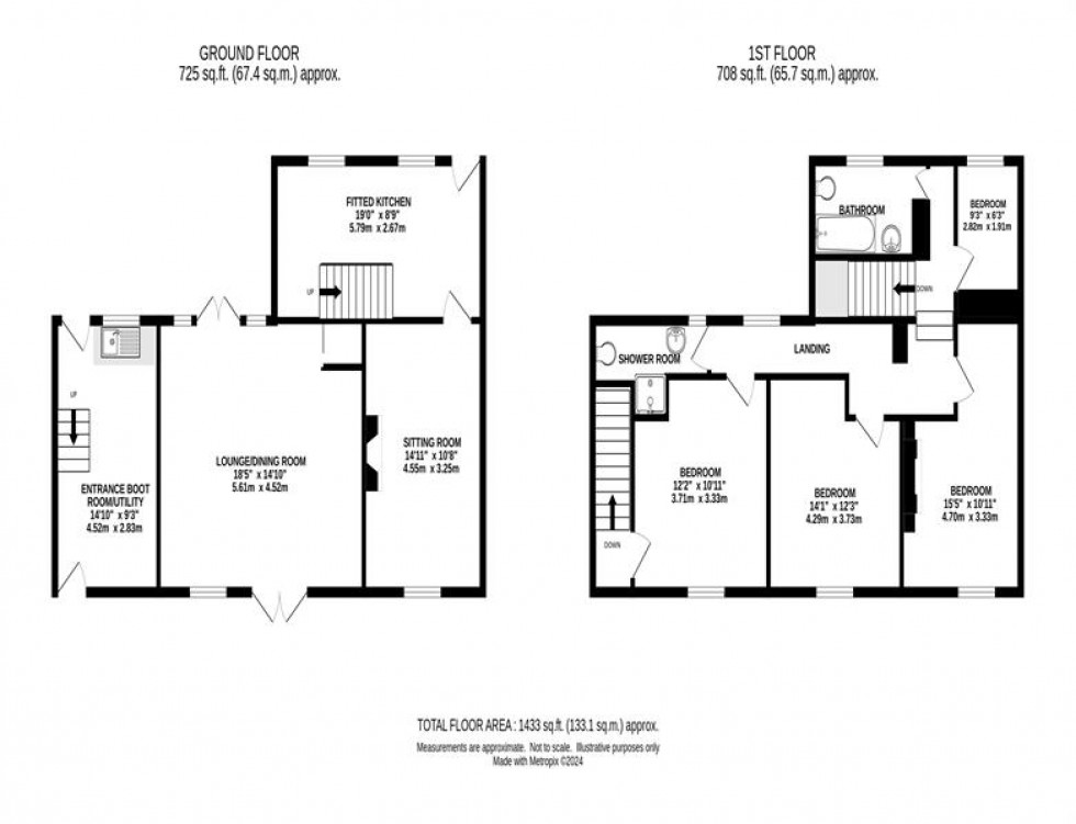 Floorplan for Barn Cottage, Dolly Lane, Buxworth, SK23 7QJ