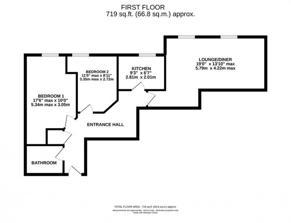 Floorplan for Morningside, Highgate Road, Altrincham, WA14