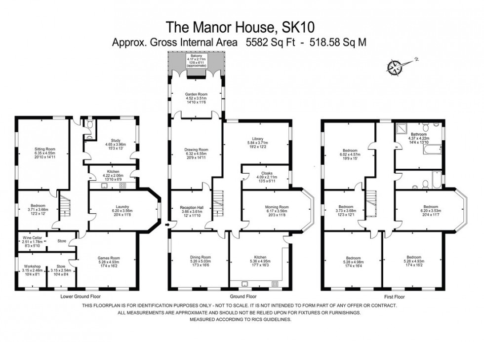 Floorplan for The Manor House, Prestbury, Macclesfield