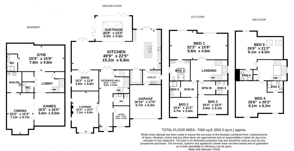 Floorplan for Murieston Road, Hale, WA15
