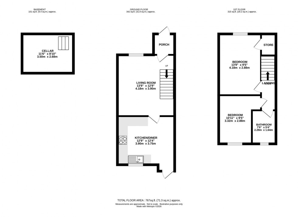 Floorplan for Moor End Road, Mellor, SK6