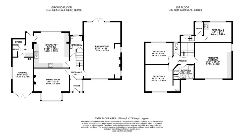 Floorplan for Broad Walk, Wilmslow, SK9