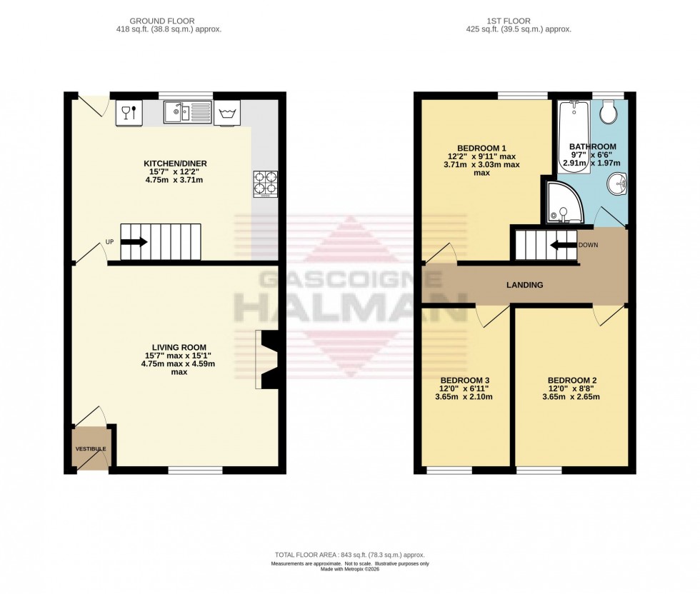 Floorplan for New Road, Tintwistle, SK13