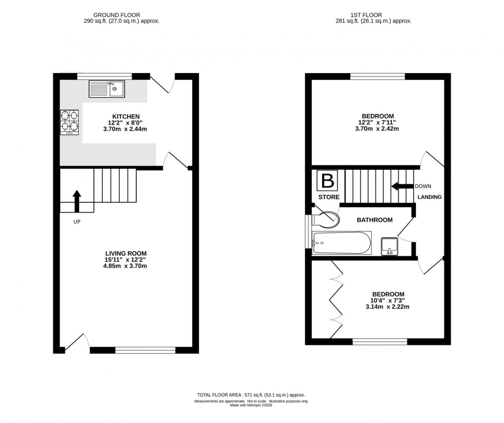 Floorplan for Mardon Close, Knutsford, WA16