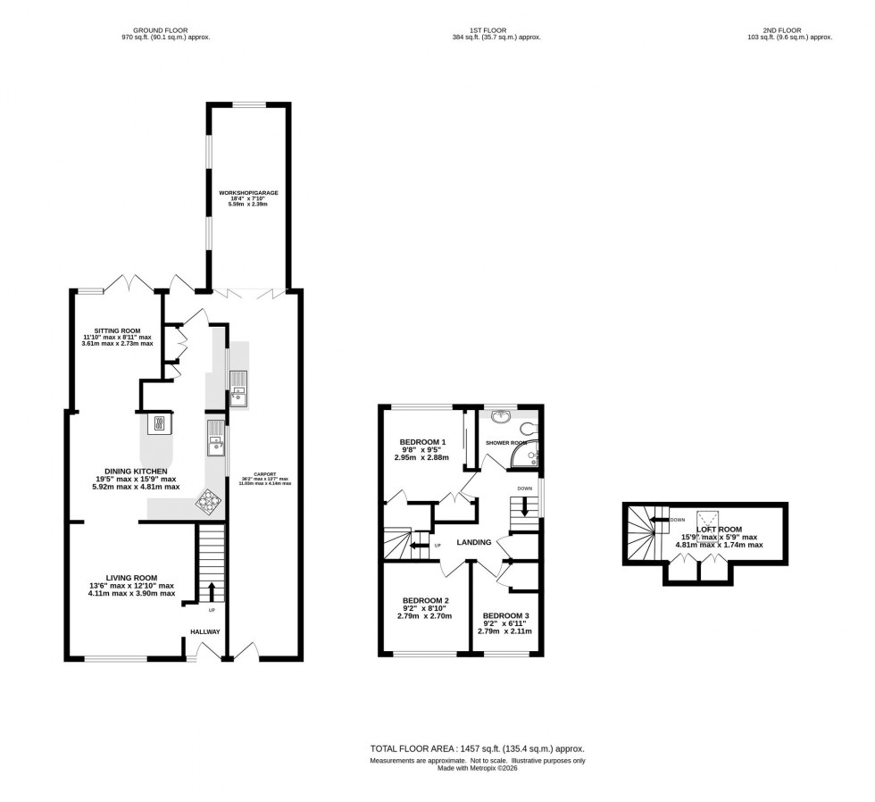 Floorplan for Heron Close, Knutsford, WA16