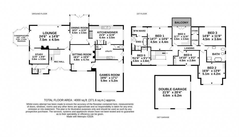 Floorplan for Brooks Drive, Hale Barns, WA15