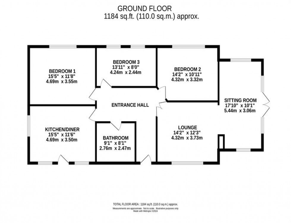 Floorplan for Cowbrook Lane, Gawsworth