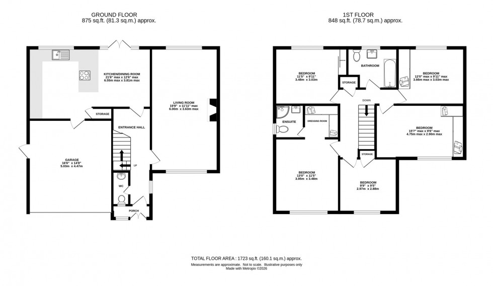 Floorplan for Selkirk Drive, Holmes Chapel, CW4