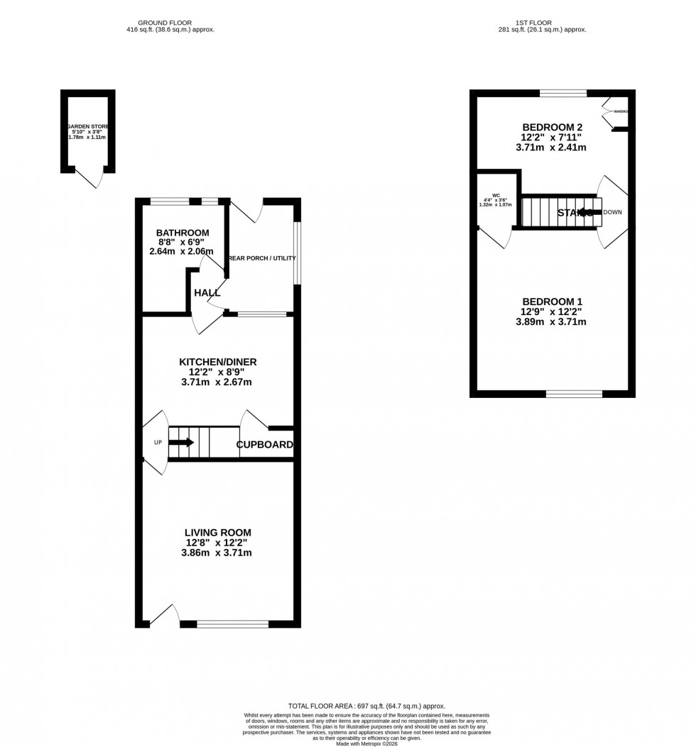 Floorplan for Bulkeley Road, Poynton, SK12