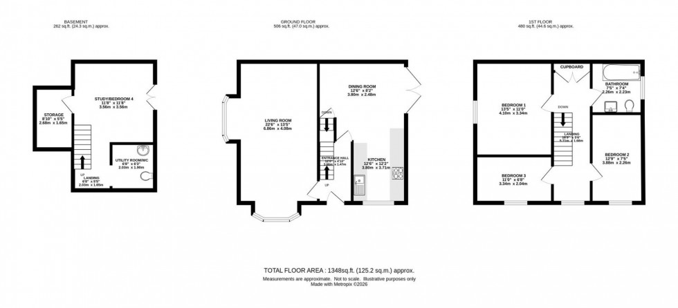 Floorplan for Bottesford Avenue, West Didsbury, M20