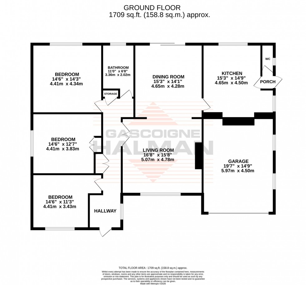 Floorplan for Taunton Road, Sale, M33