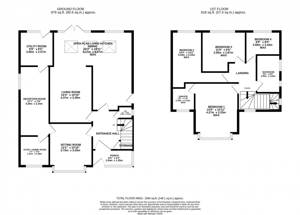 Floorplan for Brookfield Avenue, Poynton, SK12
