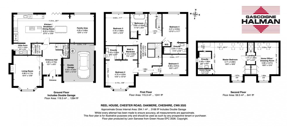 Floorplan for Chester Road, Oakmere, CW8