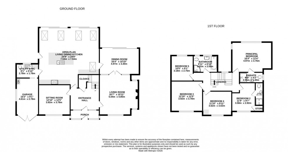 Floorplan for Pownall Road, Wilmslow, SK9