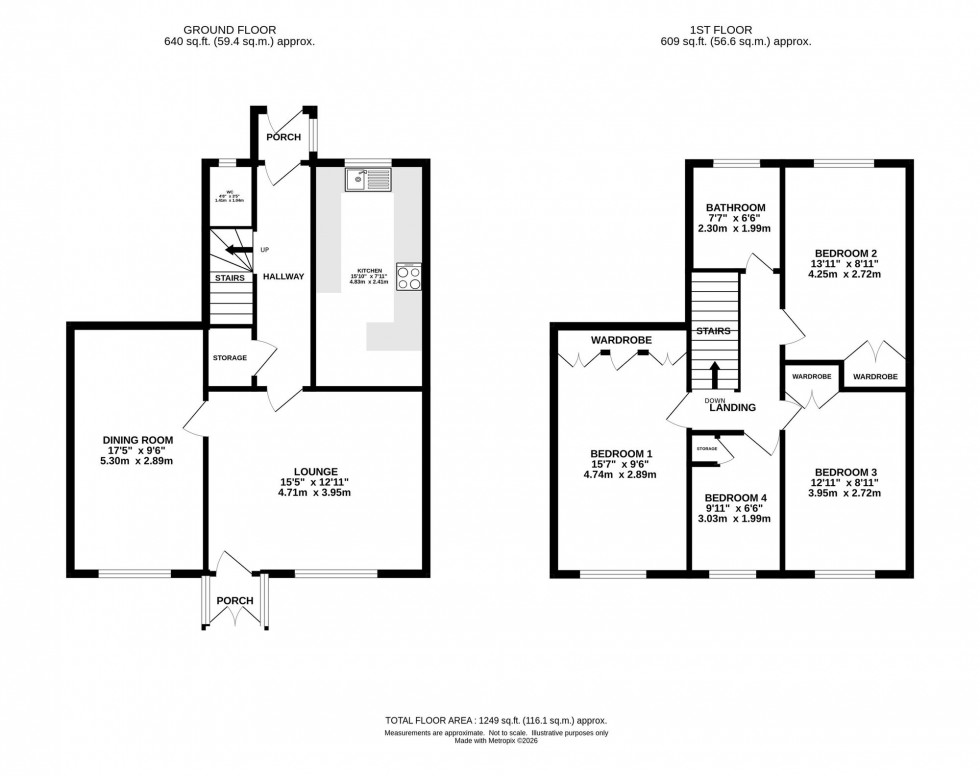 Floorplan for Ricroft Road, Compstall, SK6