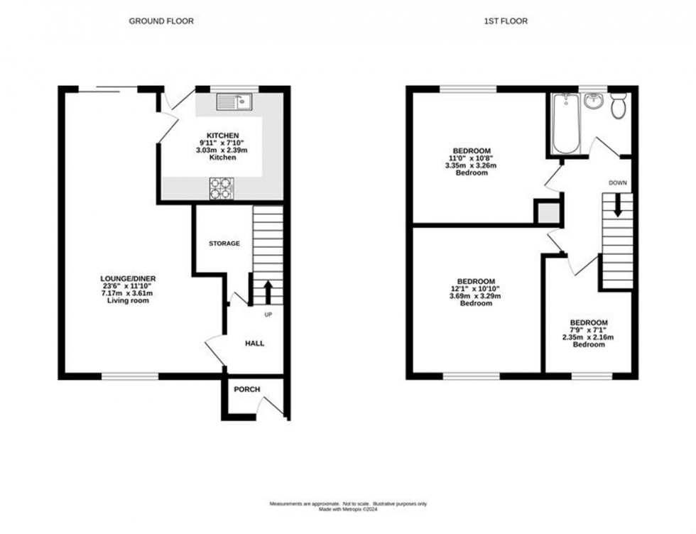 Floorplan for Denbigh Close, Helsby, WA6