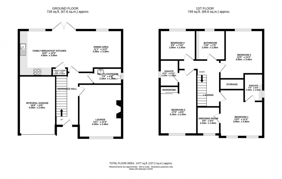 Floorplan for Printers Drive, Strines, SK6