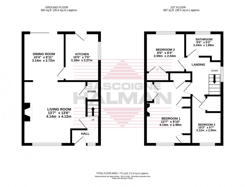 Floorplan for Malmesbury Road, Cheadle Hulme, SK8