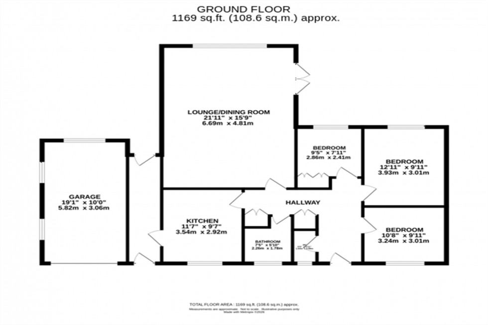 Floorplan for Park Mount Drive, Macclesfield, SK11