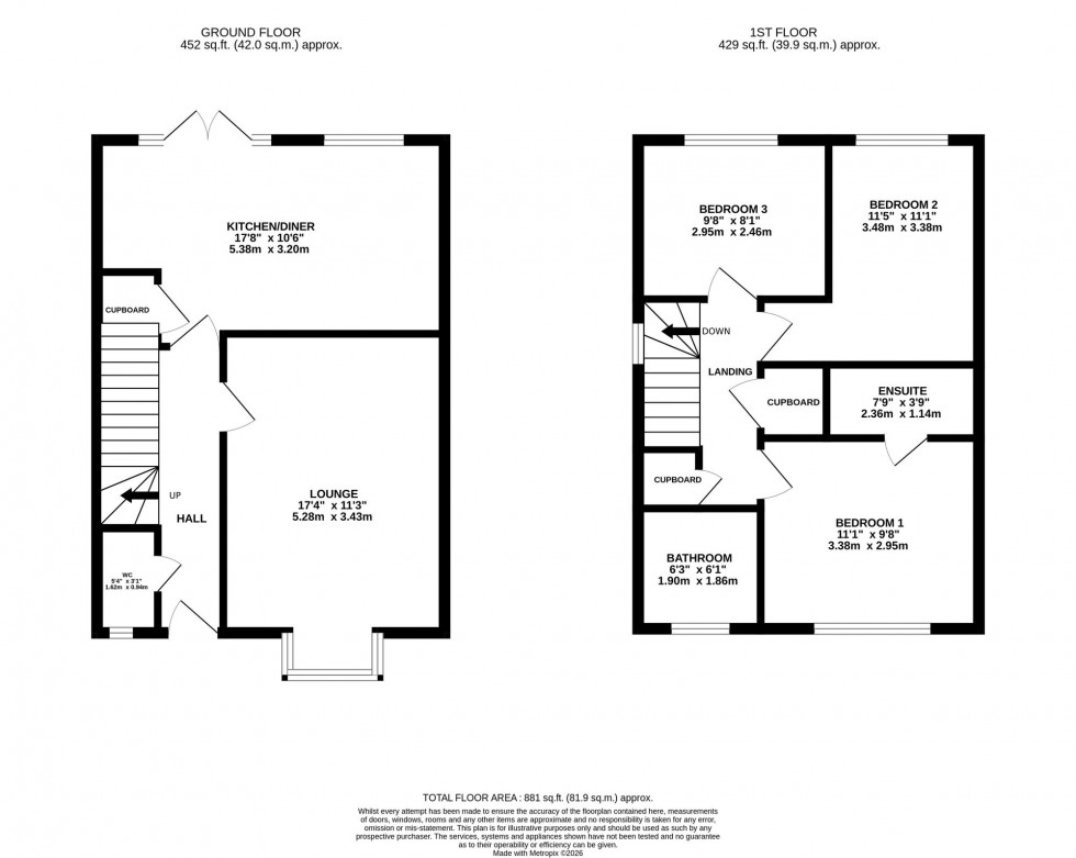 Floorplan for Summerson Way, Poynton, SK12