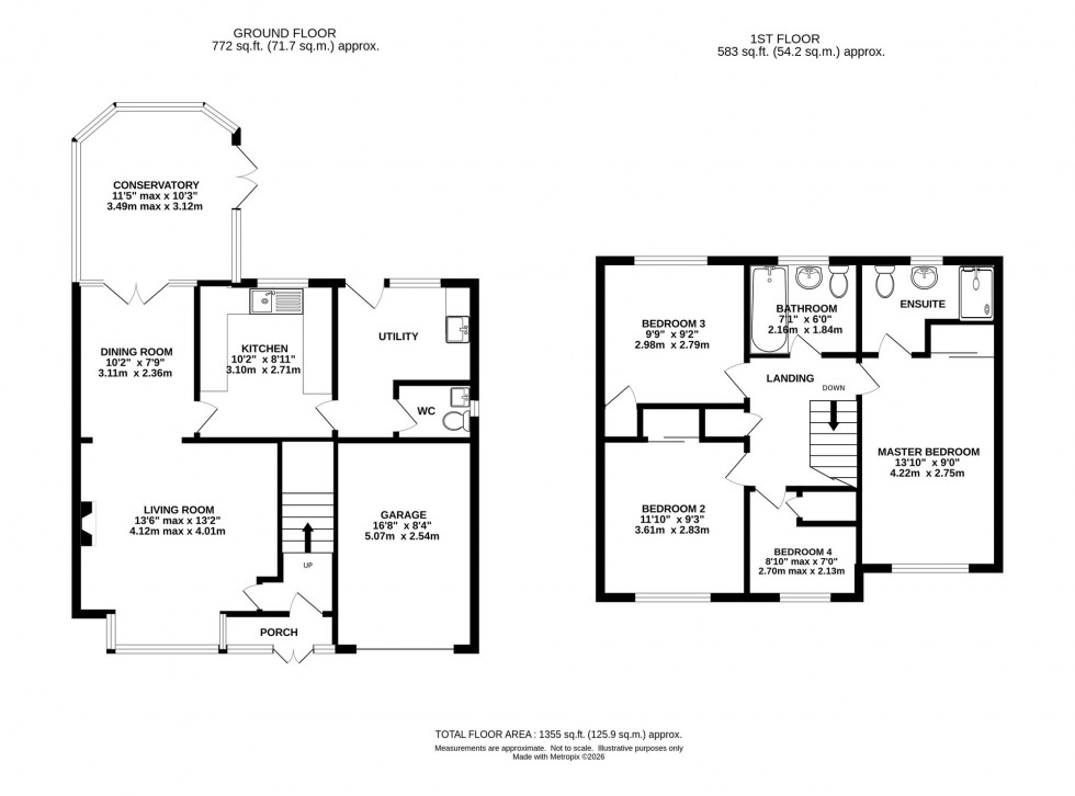 Floorplan for Amberleigh Close, Appleton Thorn, WA4