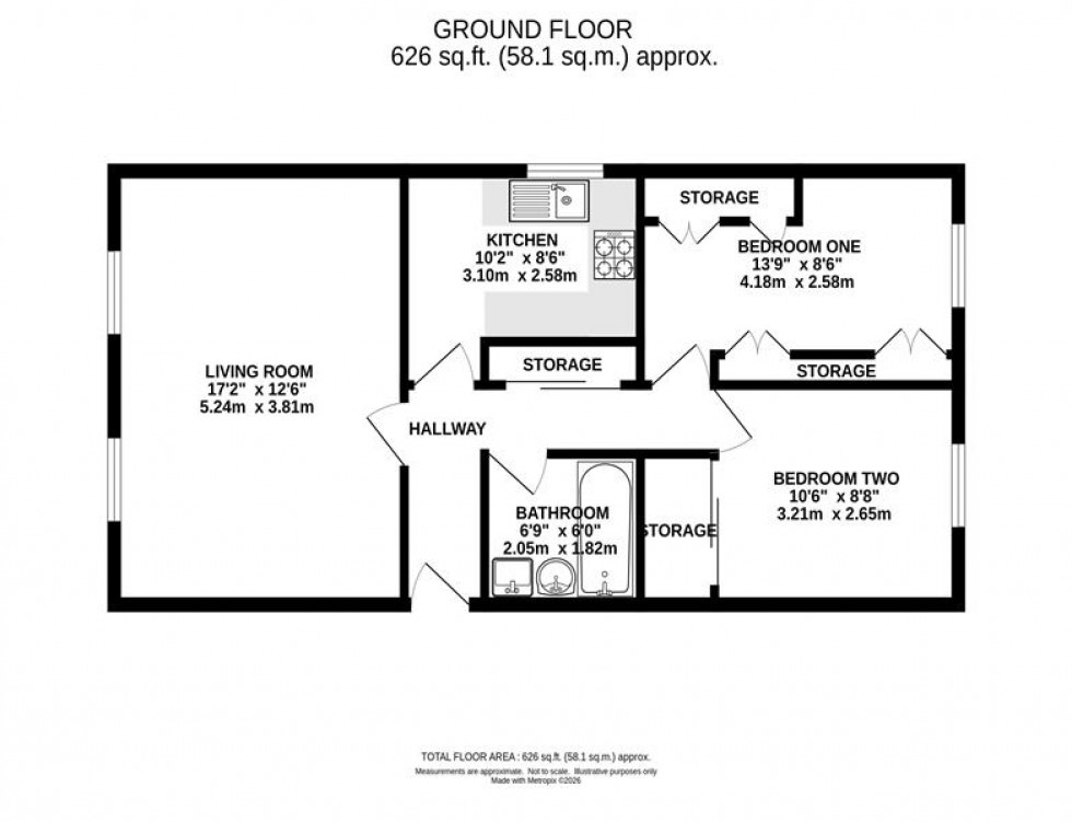 Floorplan for Mauldeth Close, Heaton Mersey