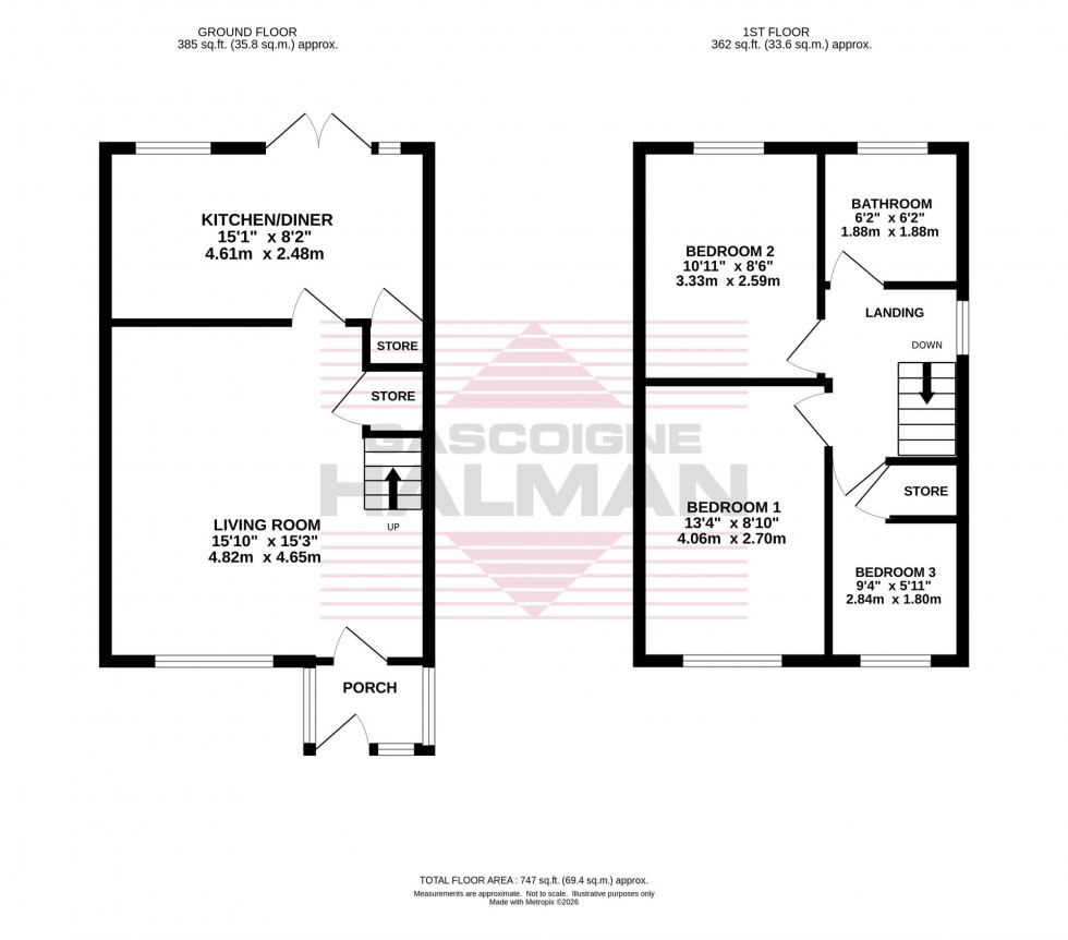 Floorplan for Exeter Walk, Bramhall, SK7
