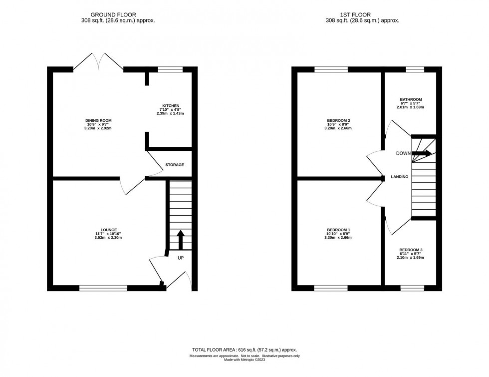 Floorplan for Grasmere Avenue, Heaton Chapel, Stockport