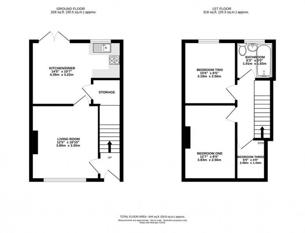 Floorplan for Grasmere Avenue, Heaton Chapel, Stockport